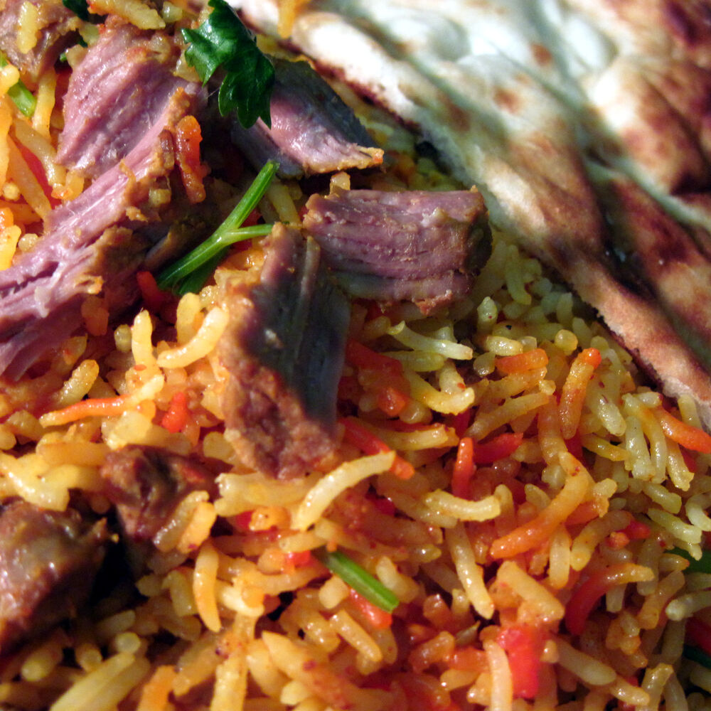 Fragrant biryani rice dish