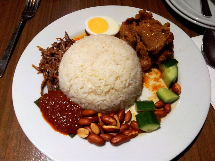 Nasi Lemak, Malaysia's coconut rice national dish